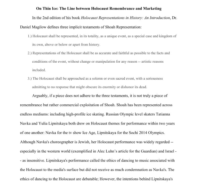 Misc Writing Samples